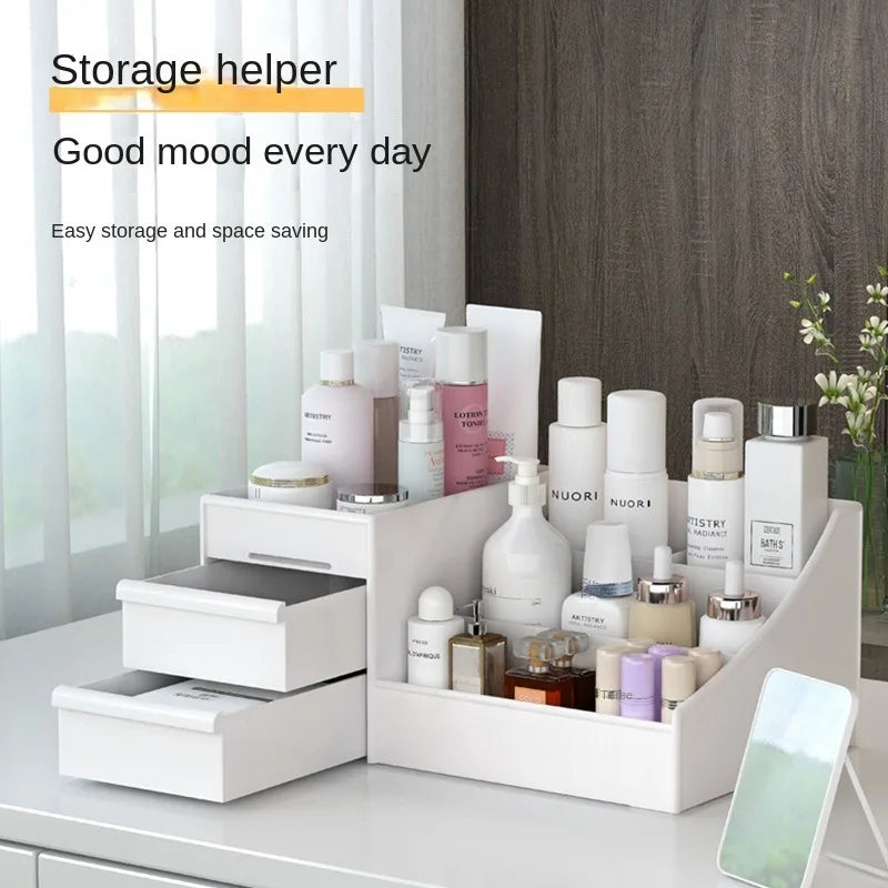 White Drawer Makeup Storage Box