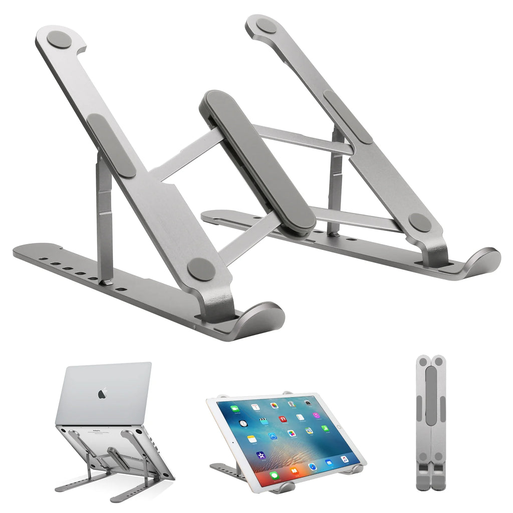 ElevateN8™ Adjustable Aluminum Laptop Stand | Ergonomic & Portable